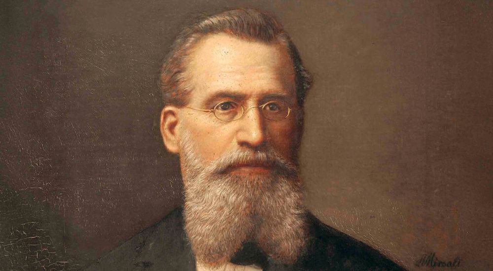 Porträt von Philipp Ehrenberg, vermutlich nach dessen Tod anhand einer Fotografie 1883 von Albert Mirsalis gemalt.