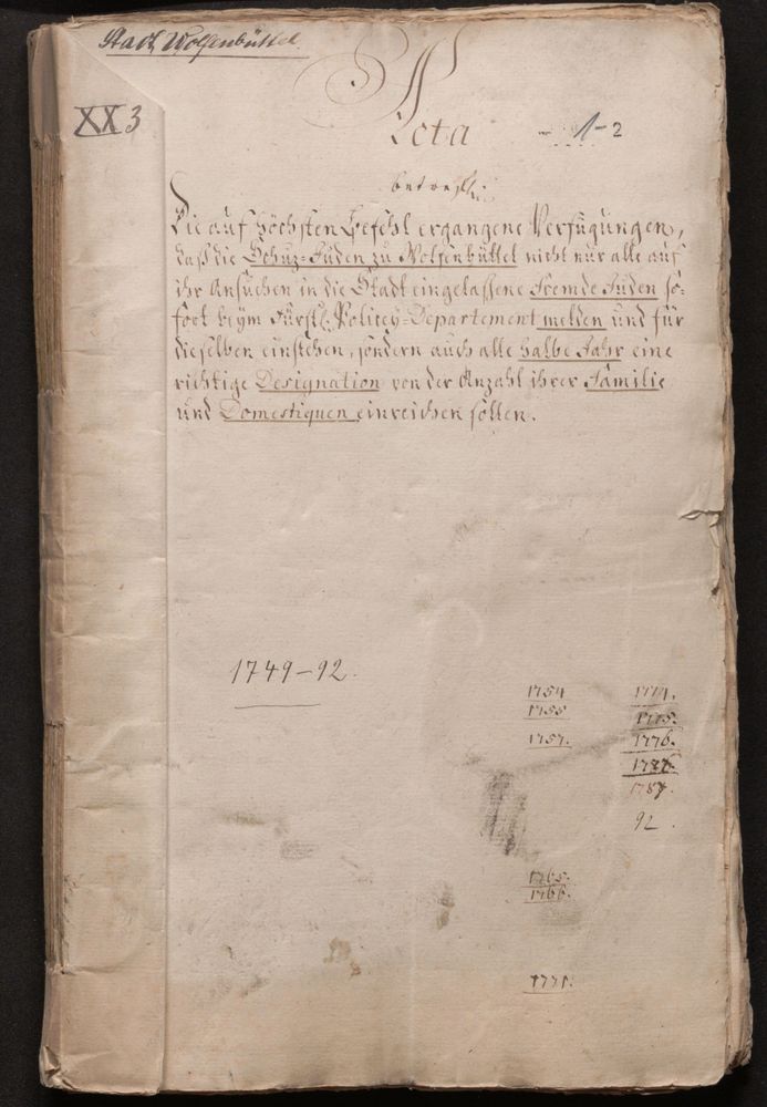 Jüdische Geschichte Wolfenbüttel