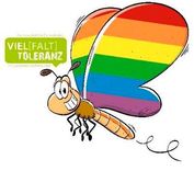 Der "Vielfalter" für Vielfalt und Toleranz als Logo des Bündnis gegen Rechtsextremismus in Stadt und Landkreis Wolfenbüttel